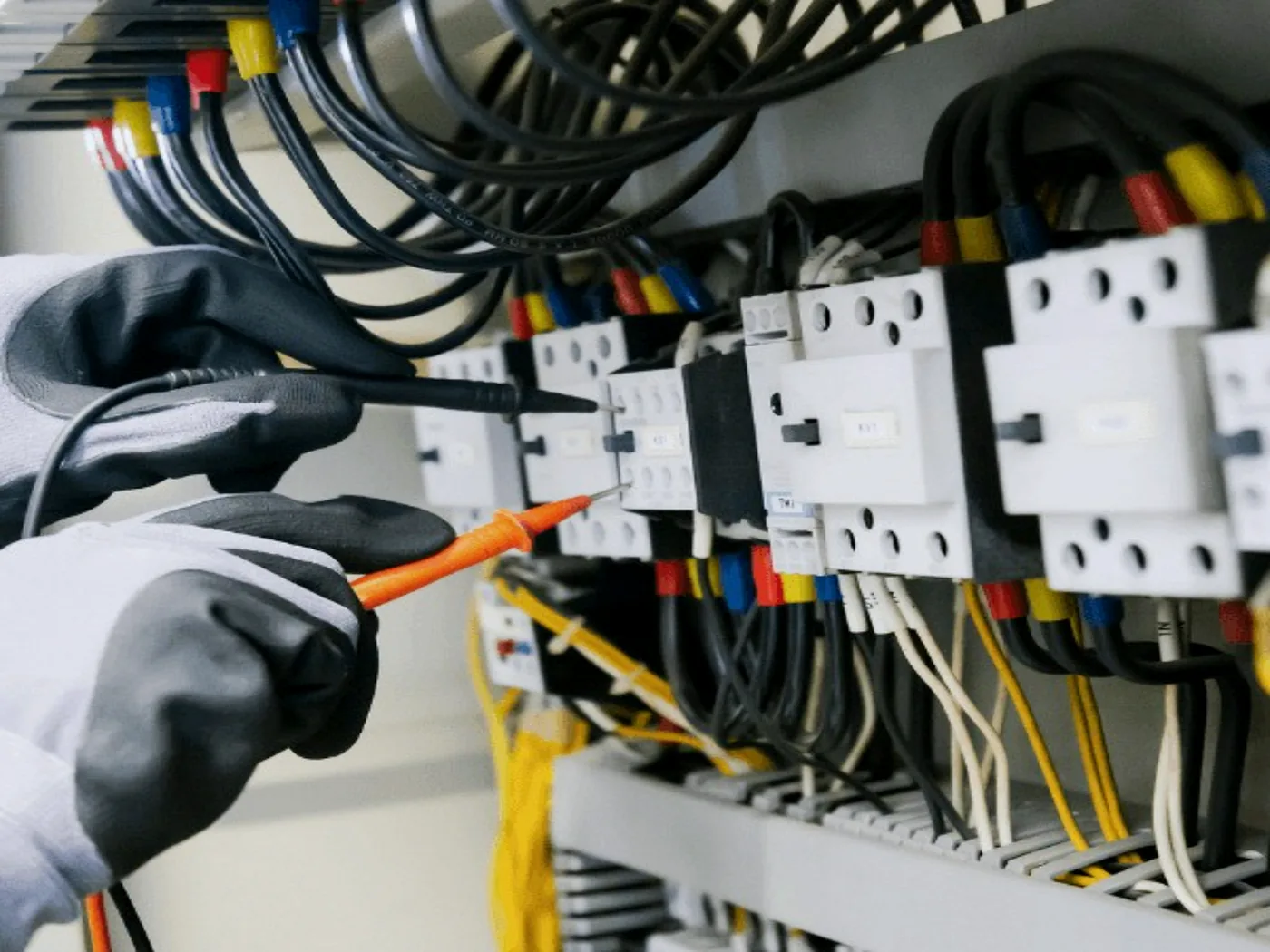 Commercial electrical room with panels, conduit, feeders, and coordinated pathways