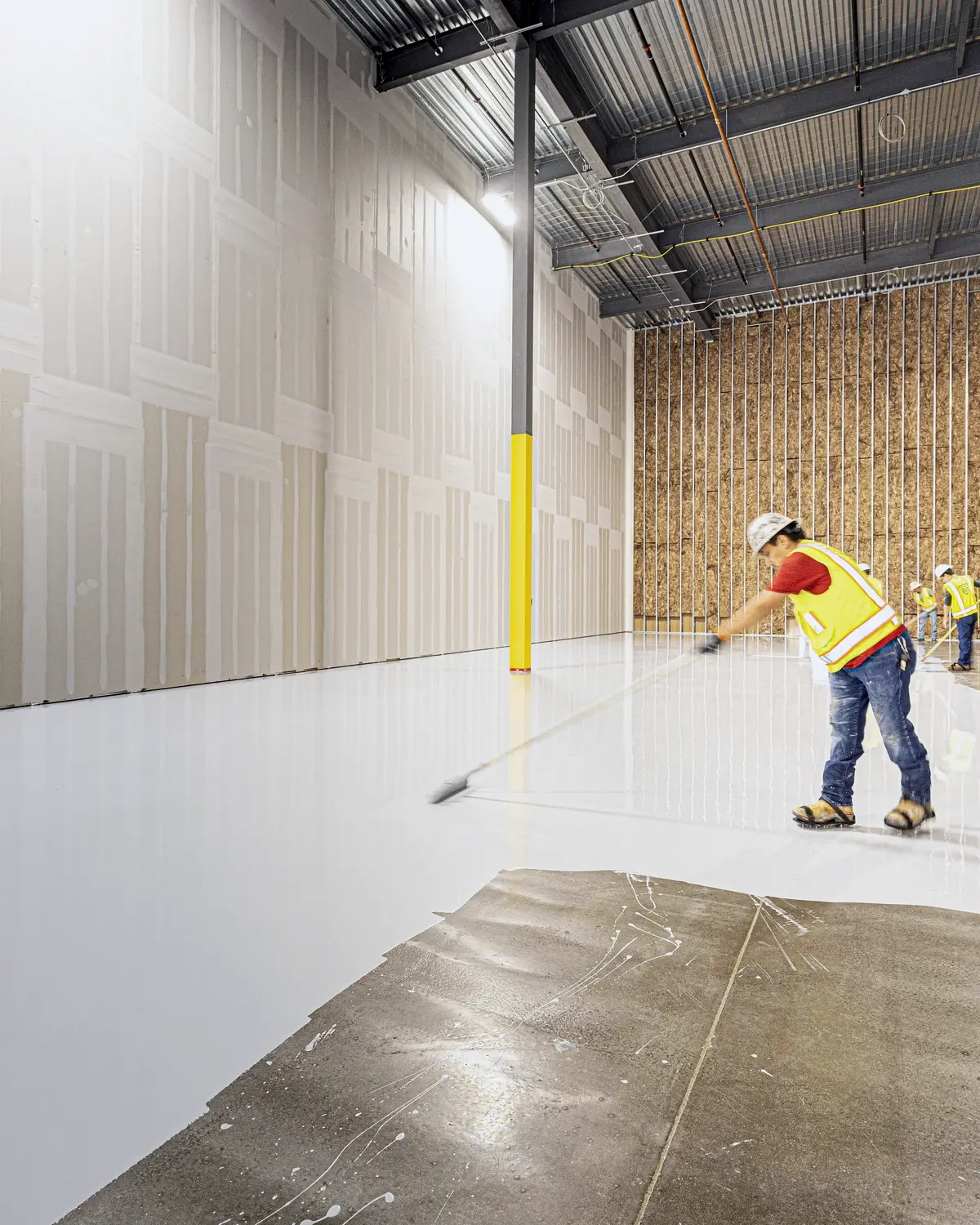 Flooring plans, material samples, transitions, base, and installation accessories