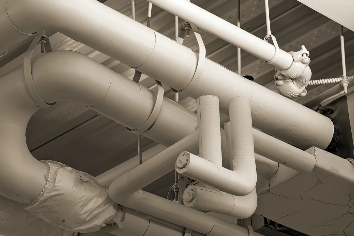 Industrial piping and building systems in Bath, Maine for multi-trade estimating context
