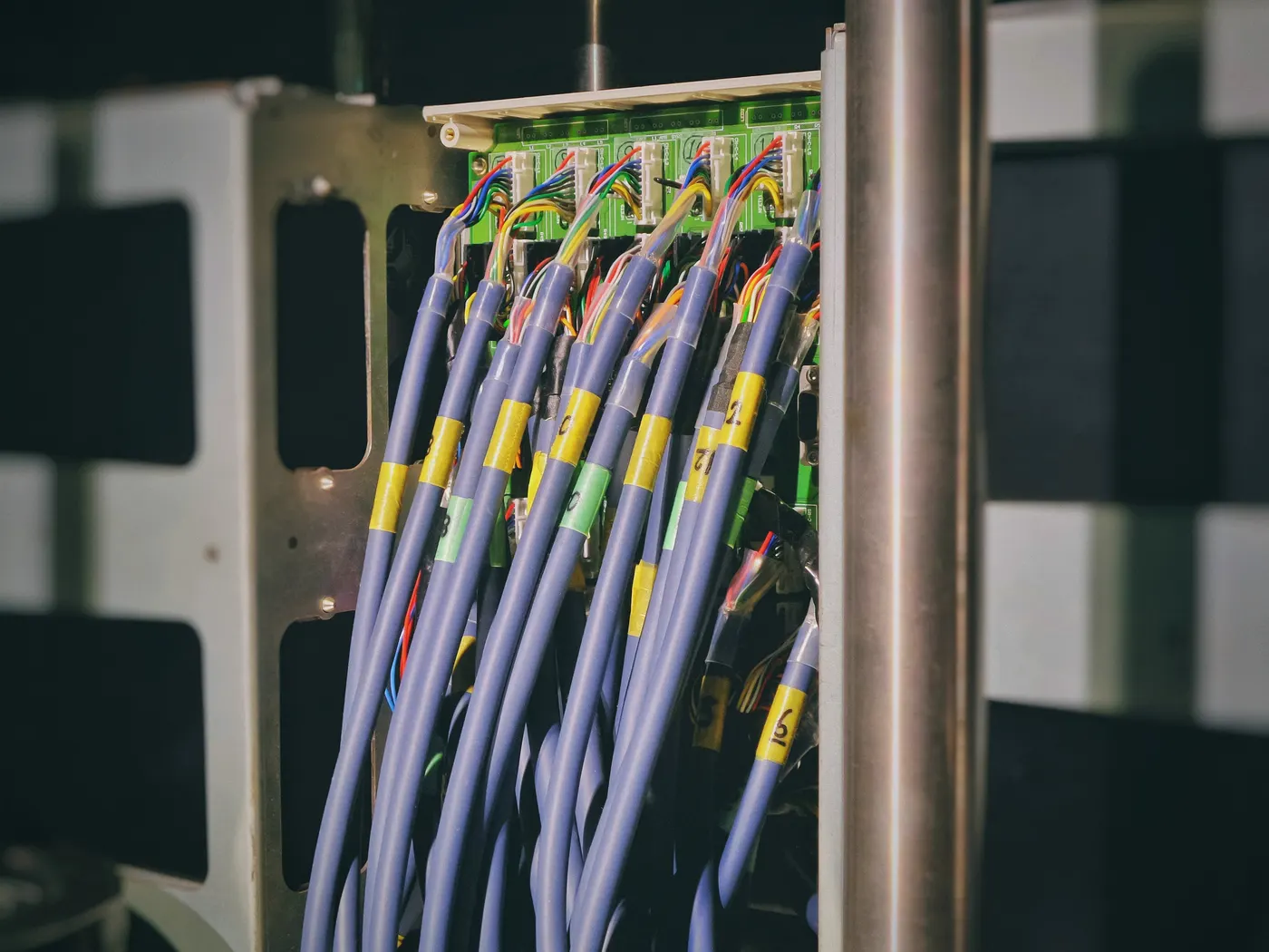 Commercial low-voltage system with racks, pathways, cameras, and access-control devices